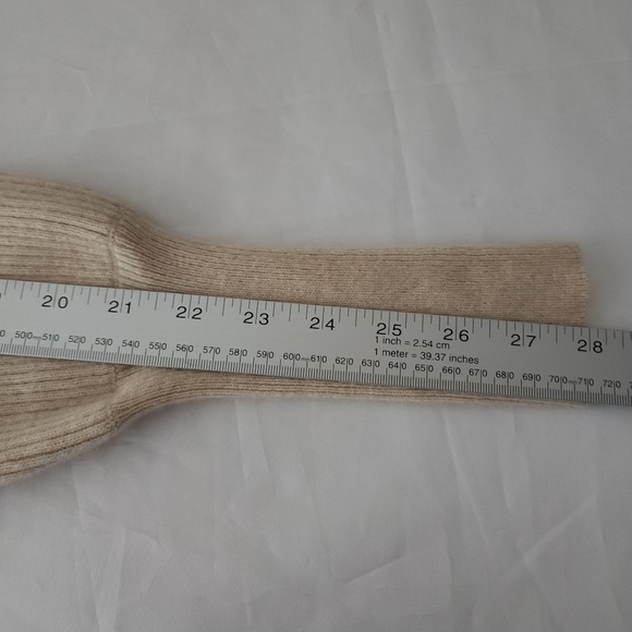 Reformation Victoria Cashmere Turtleneck Sweater in Sand - Picture 8 of 9